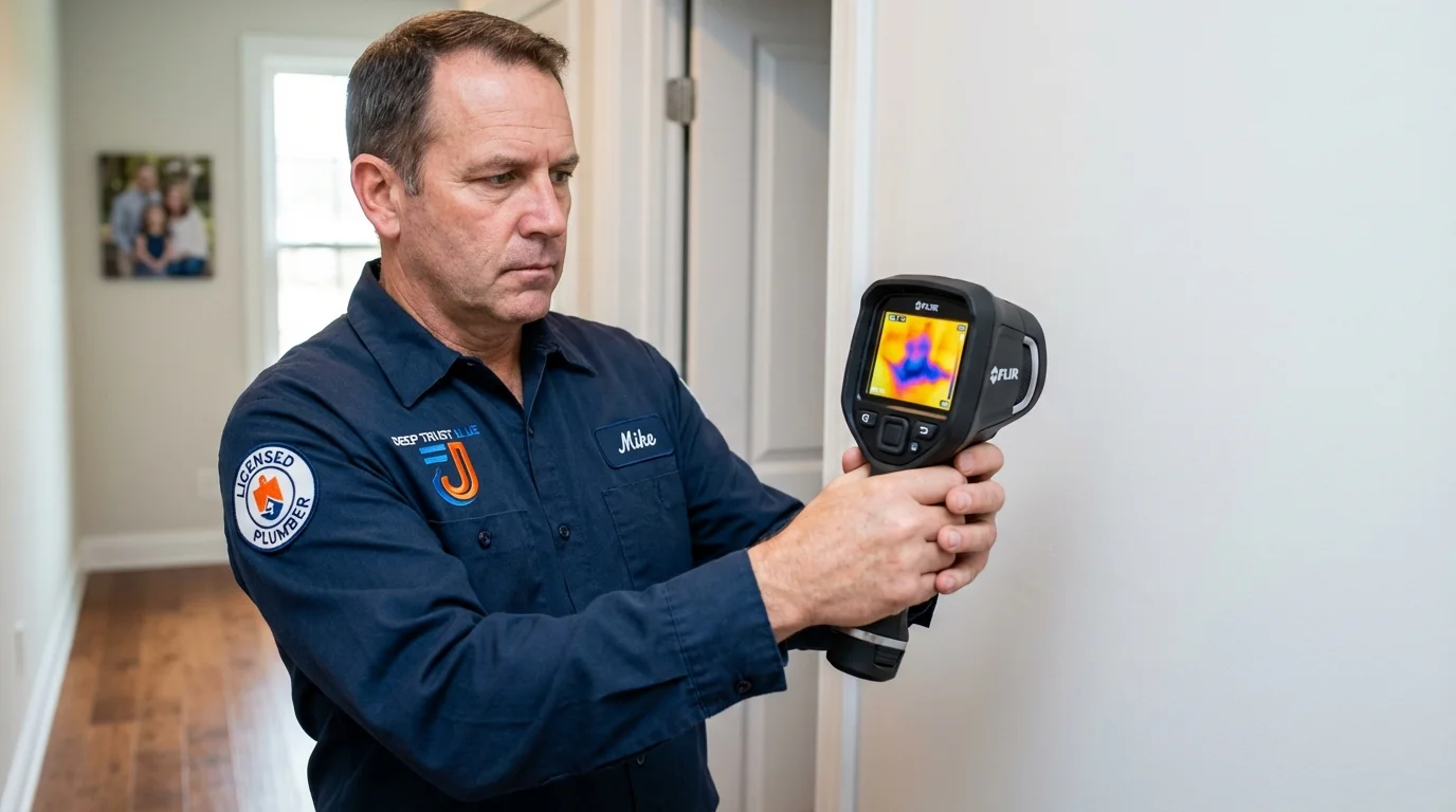 Thermal imaging leak detection by Johns Plumbing LLC in Reinholds